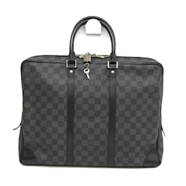 Louis Vuitton-Louis Vuitton Damier Graphite Porto Document Voyage Briefcase-Black