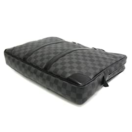 Louis Vuitton-Louis Vuitton Damier Graphite Porto Document Voyage Briefcase-Black
