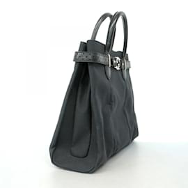 Gucci-Gucci Black Canvas Tote Bag-Black