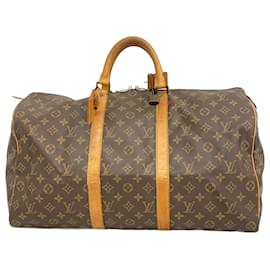 Louis Vuitton-Louis Vuitton Monogram Keepall 50 Boston Bag-Brown