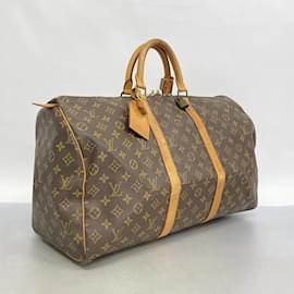 Louis Vuitton-Louis Vuitton Monogram Keepall 50 Boston Bag-Brown
