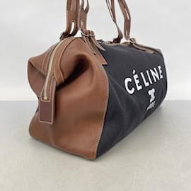 Céline-Celine Shoulder Bag in Black and Brown-Brown,Black
