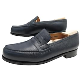 JM Weston-NINE JM WESTON LOAFERS 180 9E 43 LARGE 43.5 NEW SHOES-Navy blue