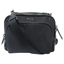 NINE TUMI TEGHAN 154182-T522 BLACK NYLON SHOULDER BAG Black