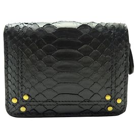 NOVE CARTEIRA JEROME DREYFUSS ANDRE DE COURO DE PYTHON PRETO Preto