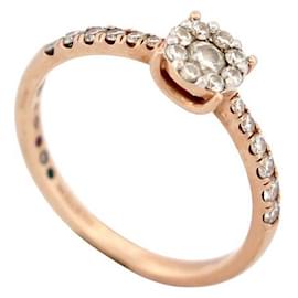 Autre Marque-NINE RING JULIETTE JUJU J0303P 6MM IN 18K ROSE GOLD & DIAMONDS 0.45CT RING-Golden