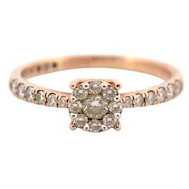 Autre Marque-NINE RING JULIETTE JUJU J0303P 6MM IN 18K ROSE GOLD & DIAMONDS 0.45CT RING-Golden