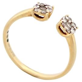Autre Marque-NINE RING JULIETTE JUJU J0306Y 5MM IN 18K YELLOW GOLD & DIAMONDS 0.25CT RING-Golden