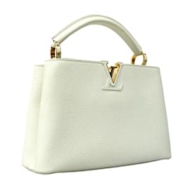 Louis Vuitton-Louis Vuitton Handbag Taurillon Capucines BB M55832 Snow-Other
