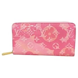 Louis Vuitton-Louis Vuitton Long Wallet Vernis Flower Zipper-Pink