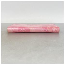 Louis Vuitton-Louis Vuitton Long Wallet Vernis Flower Zipper-Pink