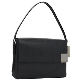 Borsa a Spalla GIVENCHY PVC Nero Argento Auth bs23328 Nero Argento