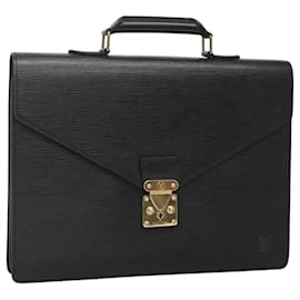 Louis Vuitton-LOUIS VUITTON Epi Serviette Conseiller Business Bag Black M54422 LV Auth ep7816-Black
