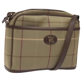 Autre Marque-Burberrys Nova Check Shoulder Bag Canvas Brown Gold Auth hk2187-Brown,Golden