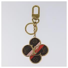 Louis Vuitton-LOUIS VUITTON Porte Cles Into The Flower Charm metal Gold M67356 LV Auth sw123-Golden