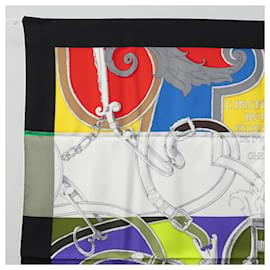 Hermès-HERMES Carre 90 Scarf ""L'INSTRVCTION DV ROY"" Silk White Auth am7922-White