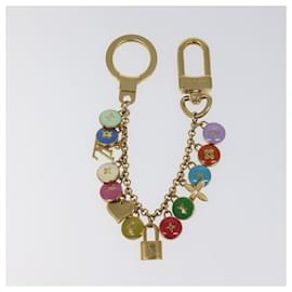 Louis Vuitton-LOUIS VUITTON Monogram Porte Cles Chainne Pastilles Charm M66172 LV Auth yk17693-Golden