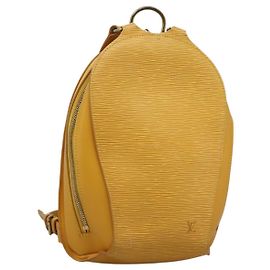 LOUIS VUITTON Epi Mabillon Backpack Yellow M52239 LV Auth EC390 Yellow