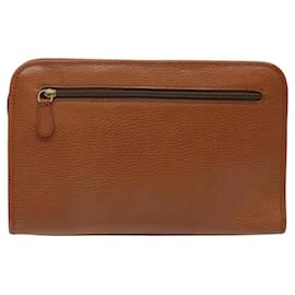 Autre Marque-Burberrys Clutch Bag Leather Brown Auth bs23316-Brown