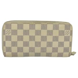 Louis Vuitton-LOUIS VUITTON Damier Azur Zippy Wallet Long Wallet N60019 LV Auth bs22901-Other