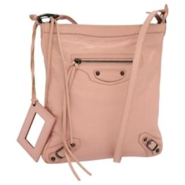 Balenciaga-BALENCIAGA Shoulder Bag Leather Pink 310250 Auth hk2257-Pink
