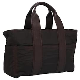 Hermès-HERMES Acape Luco PM Sac à main en nylon marron Auth bs23322-Marron