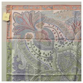 Hermès-HERMES Carre 90 Scarf ""LE JARDIN DE LA MAHARANI"" Silk Pink Auth yk17486-Pink