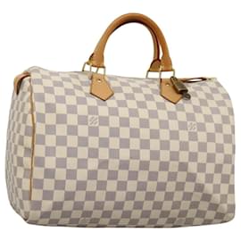 Louis Vuitton-LOUIS VUITTON Damier Azur Speedy 35 Hand Bag N41535 LV Auth PP364A-Other