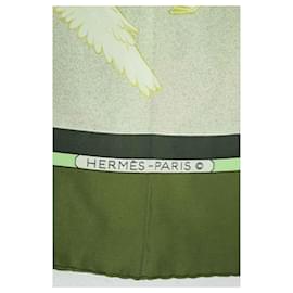 Hermès-Silk square-Green