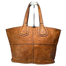Bolsa shopper de couro vintage Givenchy Nightindale marrom Marrom