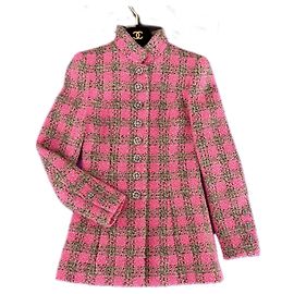 Chanel New 2022 Ad Campaign Pink Tweed Jacket Pink