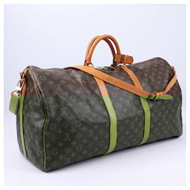 Louis Vuitton-Louis Vuitton Monogram Canvas Keepall 60 Bandoulière Travel Bag-Brown