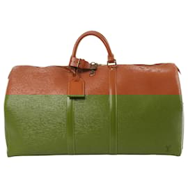 Louis Vuitton-Louis Vuitton Epi Leather Keepall 55 Travel bag in Brown M42958-Brown