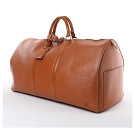 Louis Vuitton-Louis Vuitton Epi Leather Keepall 55 Travel bag in Brown M42958-Brown
