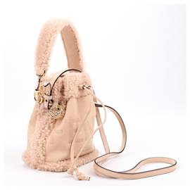 Fendi-Fendi Mon Tresor Mini Mouton 2Way Shoulder Bag in Powder Beige 8BS010-Pink