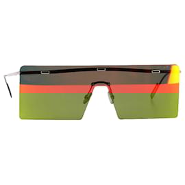 Christian Dior-Christian Dior Hardior Shield-Frame Sunglasses in Multicolor Metal-Multiple colors
