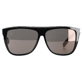 Saint Laurent- Saint Laurent Square-Frame Sunglasses in Black Acetate-Black