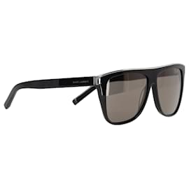 Saint Laurent- Saint Laurent Square-Frame Sunglasses in Black Acetate-Black