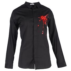 Camicia a maniche lunghe decorata Dior in cotone nero Nero