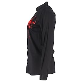 Dior- Dior Embellished Long Sleeve Shirt in Black Cotton-Black