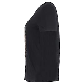 Alexander Mcqueen- Alexander Mcqueen Skull Print T-Shirt in Black Cotton-Black