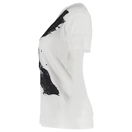 Saint Laurent- Saint Laurent x Bruce Connor Printed T-Shirt in White Cotton-White,Cream
