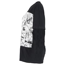 Alexander Mcqueen- Alexander Mcqueen Manga Print T-Shirt in Black Cotton-Black