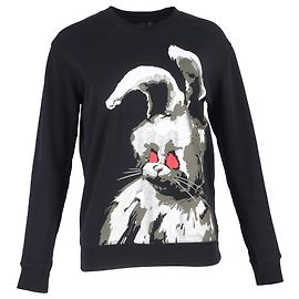 Suéter Evil Bunny Alexander Mcqueen en algodón negro Negro