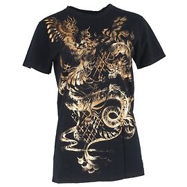 Camiseta estampada com dragão Balmain em algodão preto Preto