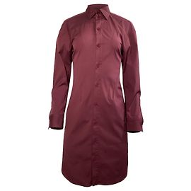 Abito midi Bordeaux Bottega Veneta in cotone bordeaux Rosso Bordò