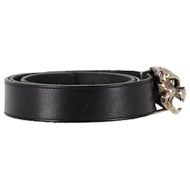 Saint Laurent- Saint Laurent Panther Cuff Belt in Black Leather-Black