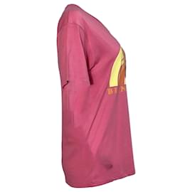 Gucci- Gucci Blind For Love Printed T-Shirt in Pink Cotton-Pink