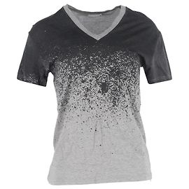 Camiseta Dior Ombre V-Neck em algodão preto e cinza Cinza