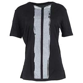 Balenciaga-Camiseta de gola redonda impressa Balenciaga em algodão preto-Preto